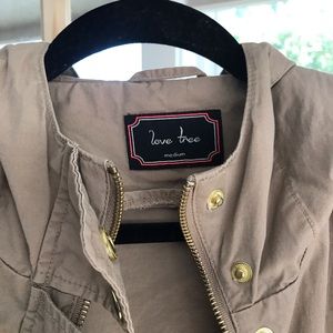 Love Tree Tan Hooded Jacket